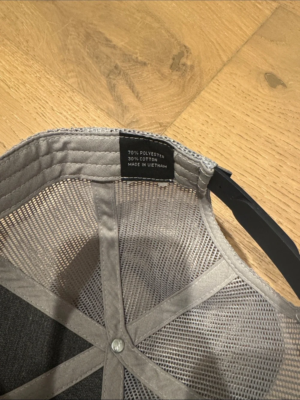 TravisMathew Grey Mesh-Back Baseball Cap